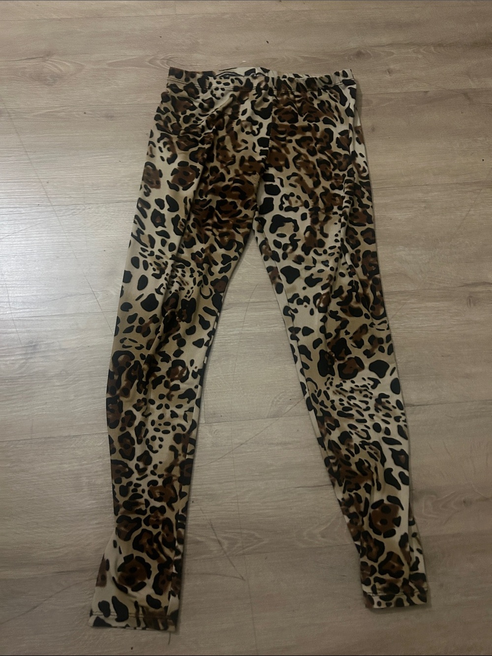 Leopard Print Stretch Skinny Jeans - Brown/Beige